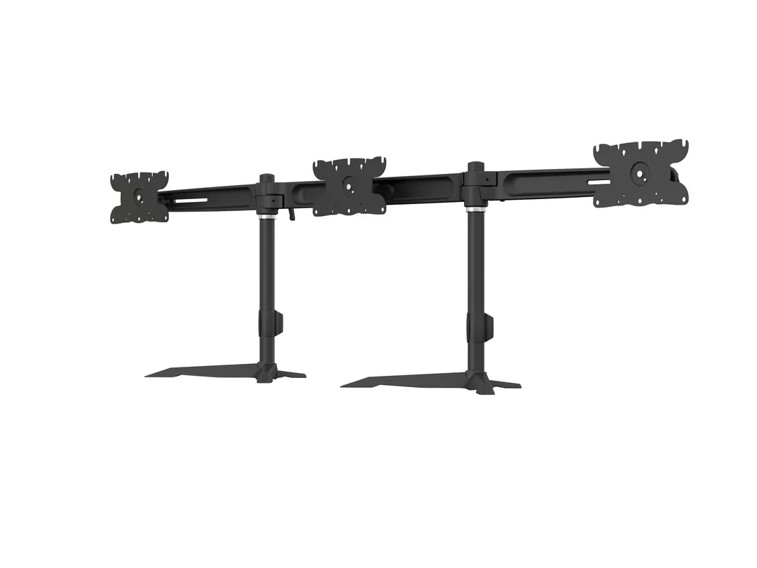 Multibrackets M Desktopmount Triple Stand - skrivbordsfäste, svart, 24-32", 8kg
