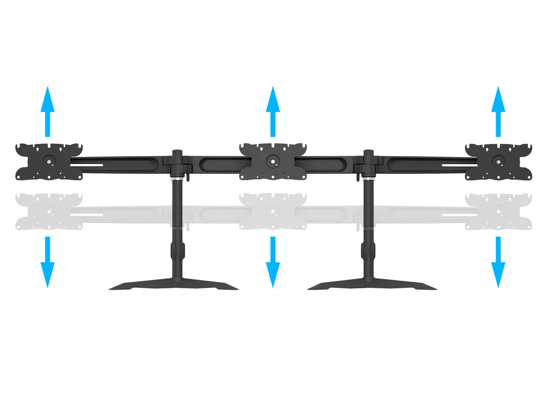 Multibrackets M Desktopmount Triple Stand - skrivbordsf&auml;ste, svart, 24-32&quot;, 8kg