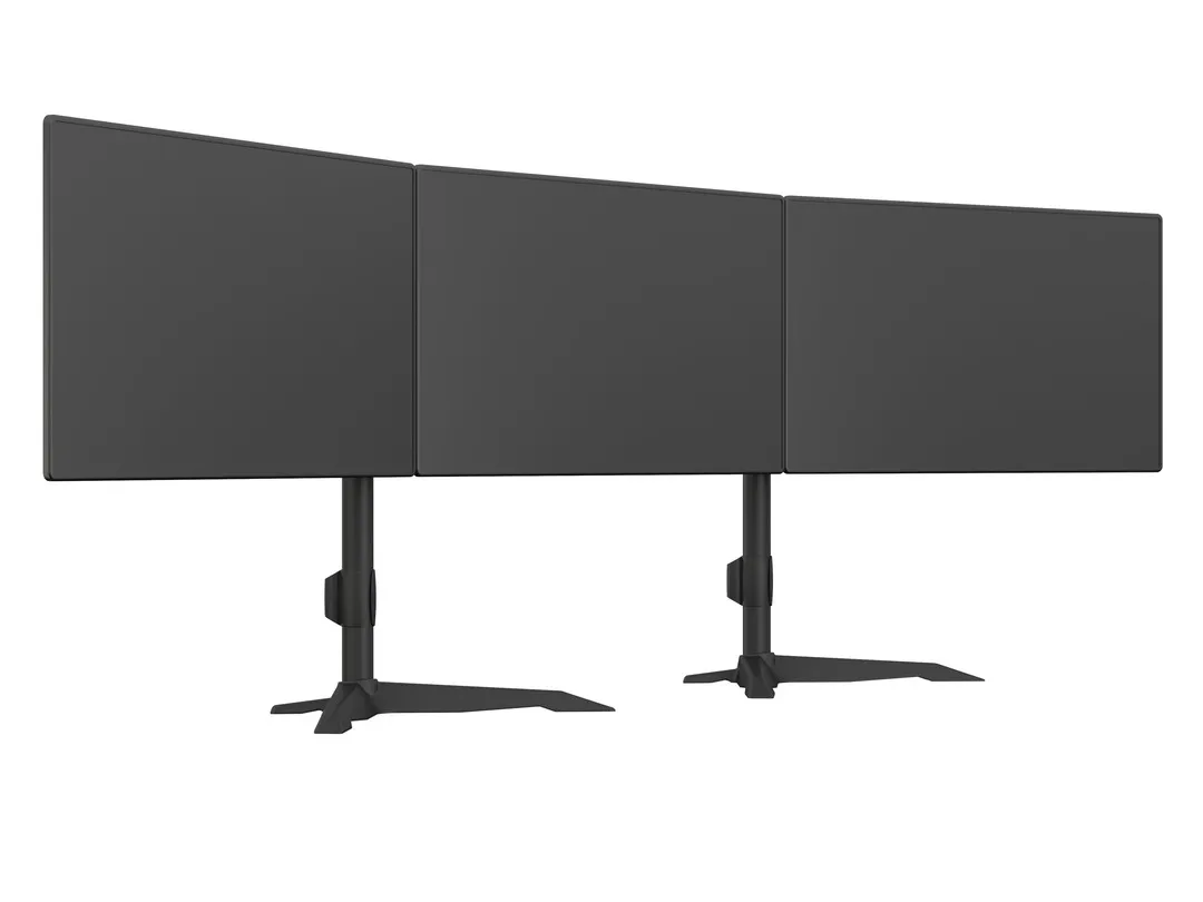Multibrackets M Desktopmount Triple Stand - skrivbordsf&auml;ste, svart, 24-32&quot;, 8kg
