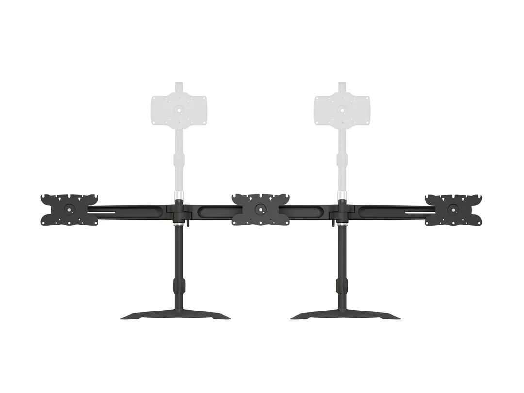 Multibrackets M Desktopmount Triple Stand - skrivbordsf&auml;ste, svart, 24-32&quot;, 8kg