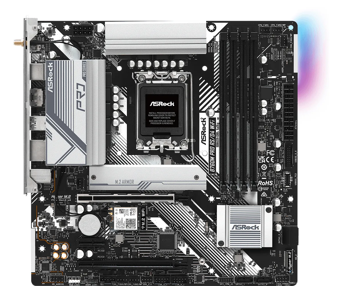 ASRock B760M PRO RS Wi-Fi DDR4 mATX - motherboard
