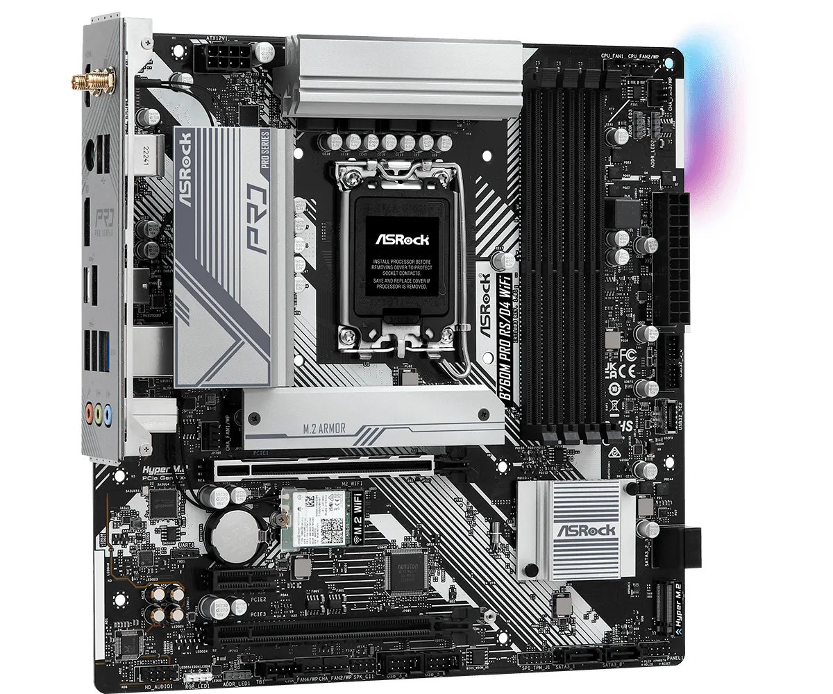 ASRock B760M PRO RS Wi-Fi DDR4 mATX - motherboard