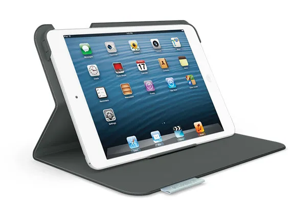 Logitech Folio Protective Case - Suojakotelo tabletille - tummanharmaa savi malleihin Apple iPad mini