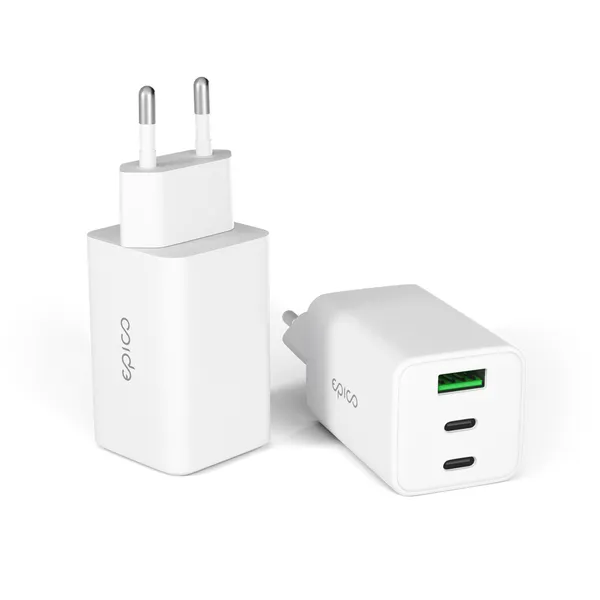 Epico UltraBoost GaN 65W väggladdare EA65 - vit