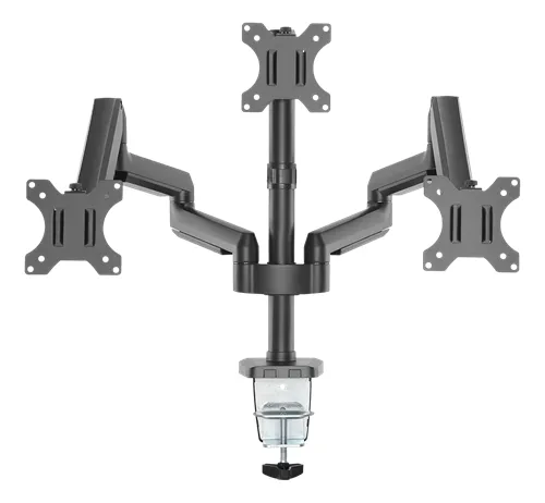 Deltaco Office Premium Triple - monitor arm, black, 17"-27", 3x7Kg