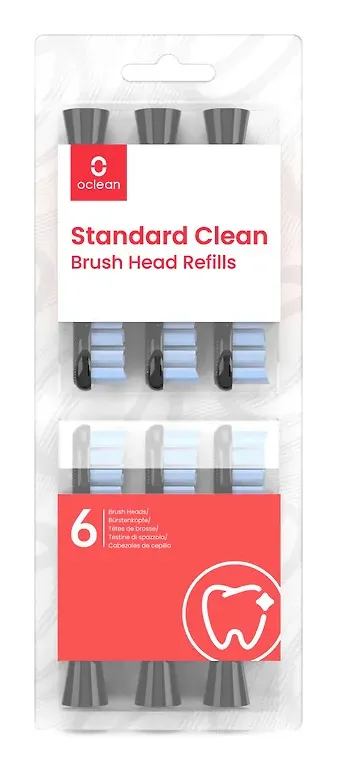 Oclean Standard Clean Brush P2S5 B06 - brush head, 2 pcs, Black