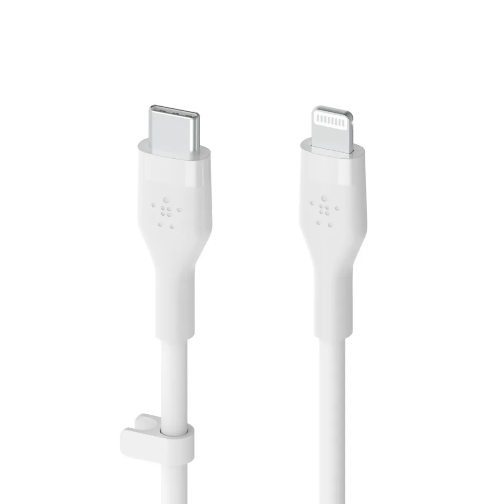 BOOST CHARGE USB-C to LTG Silicon 1m, White