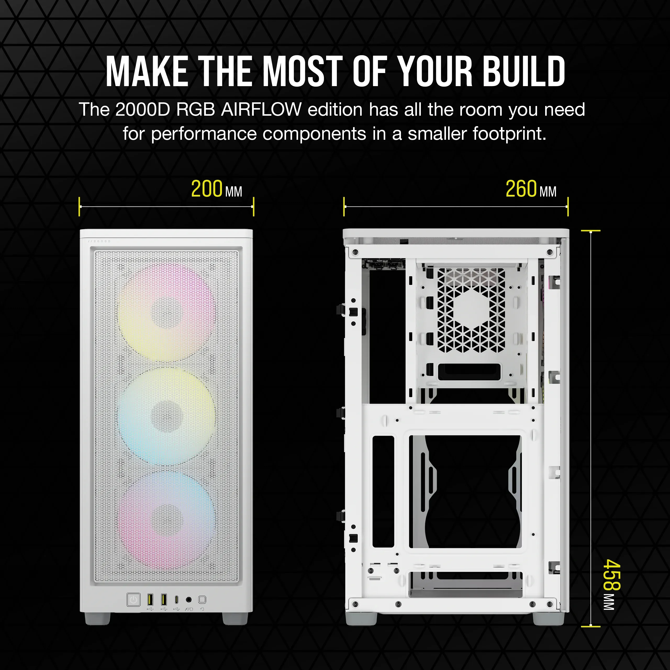 Corsair 2000D RGB Airflow - , White