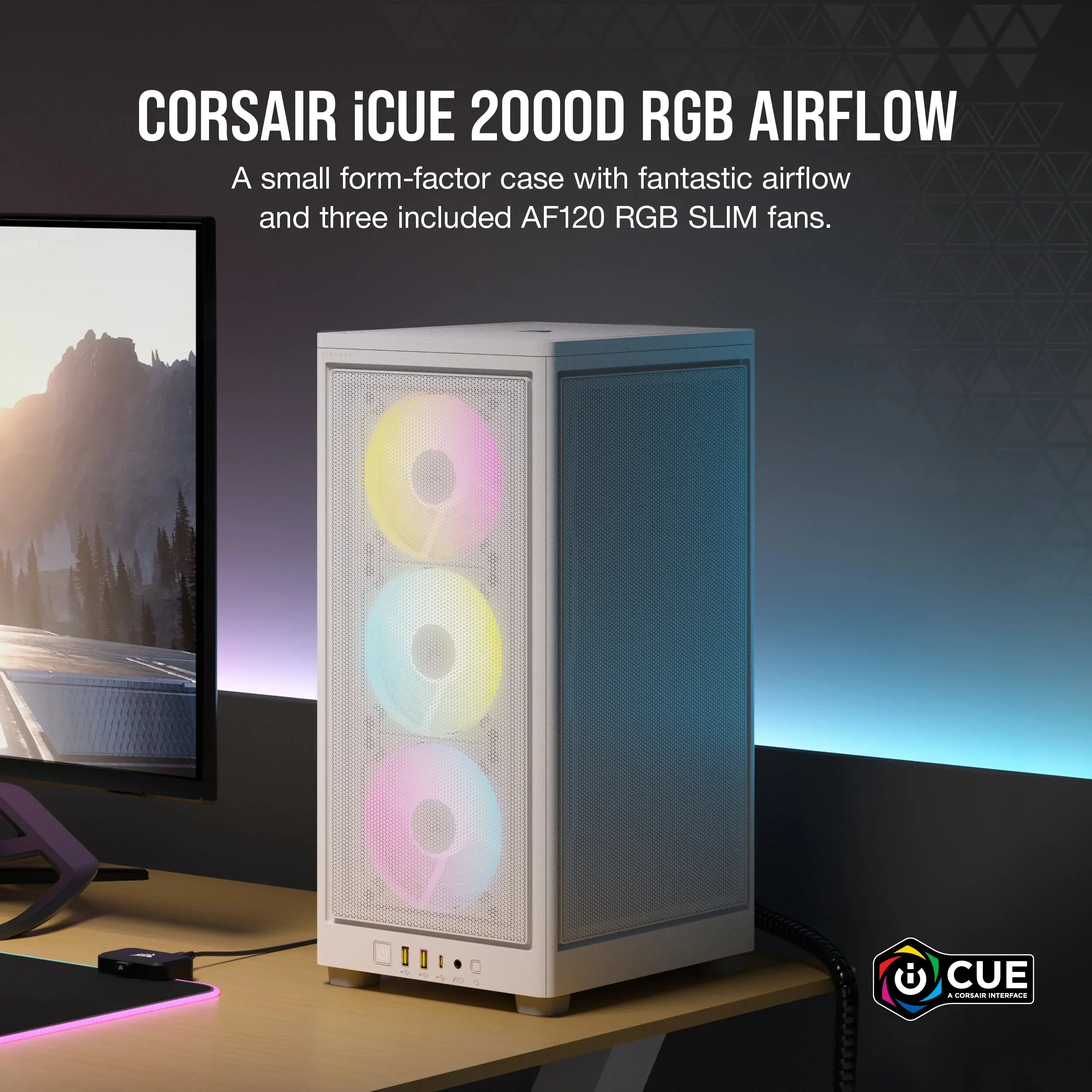 Corsair 2000D RGB Airflow - , White