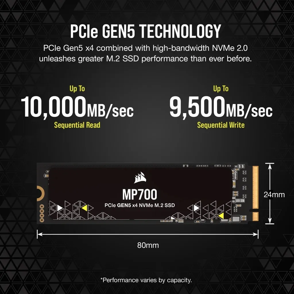 Corsair MP700 1 TB, PCI Express 5.0, M.2 - SSD