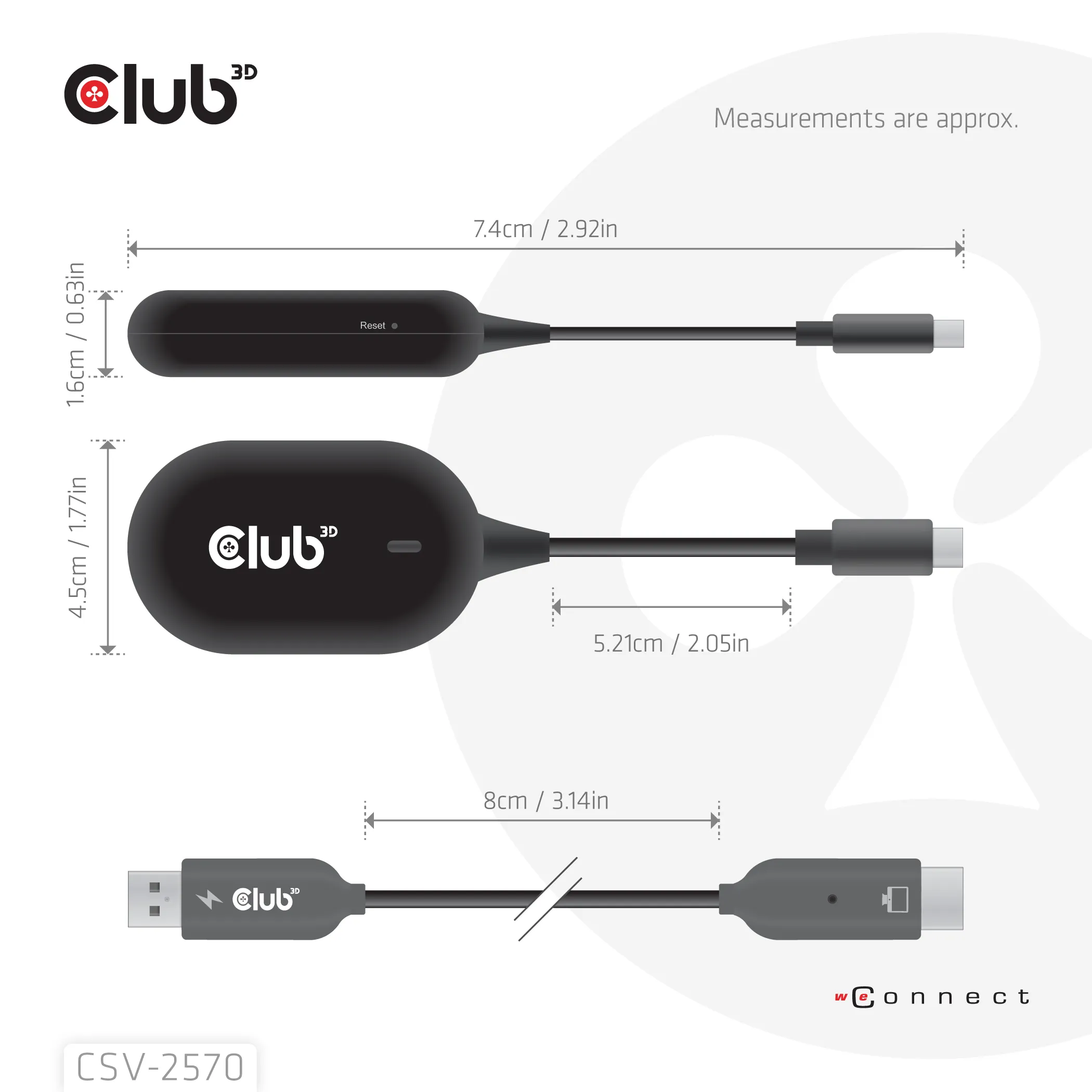 Club3D langaton USB-C&ndash;HDMI-sovitin