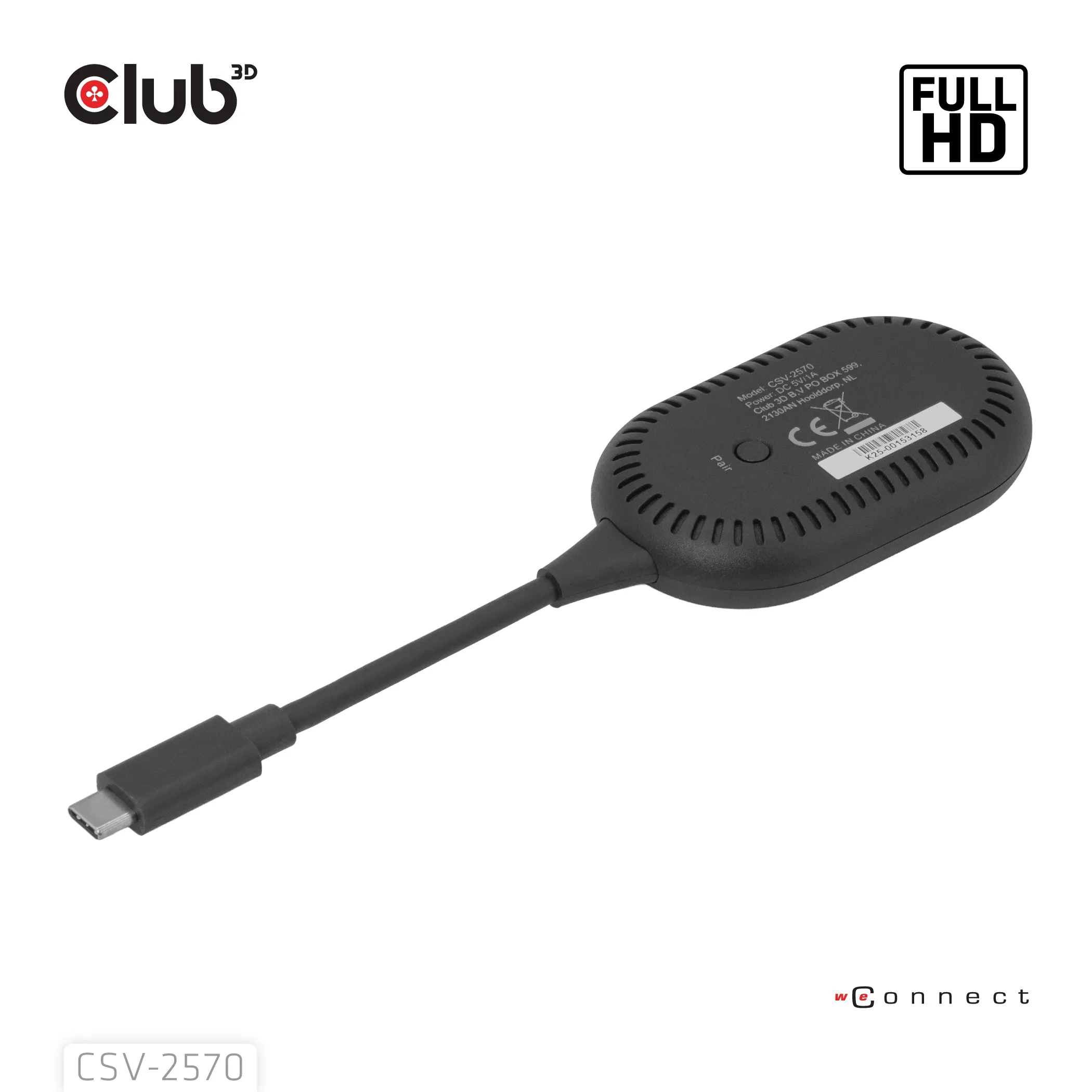 Club3D langaton USB-C&ndash;HDMI-sovitin