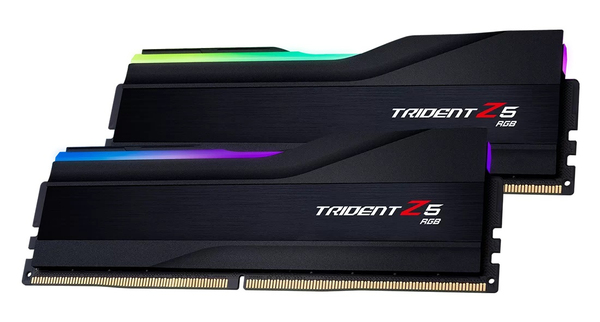 G.Skill DDR5 - 96GB -6400 - CL - 32 (2x 48GB) dual kit, RAM (black, F5-6400J3239F48GX2-TZ5RK, Trident Z5 RGB, INTEL XMP)