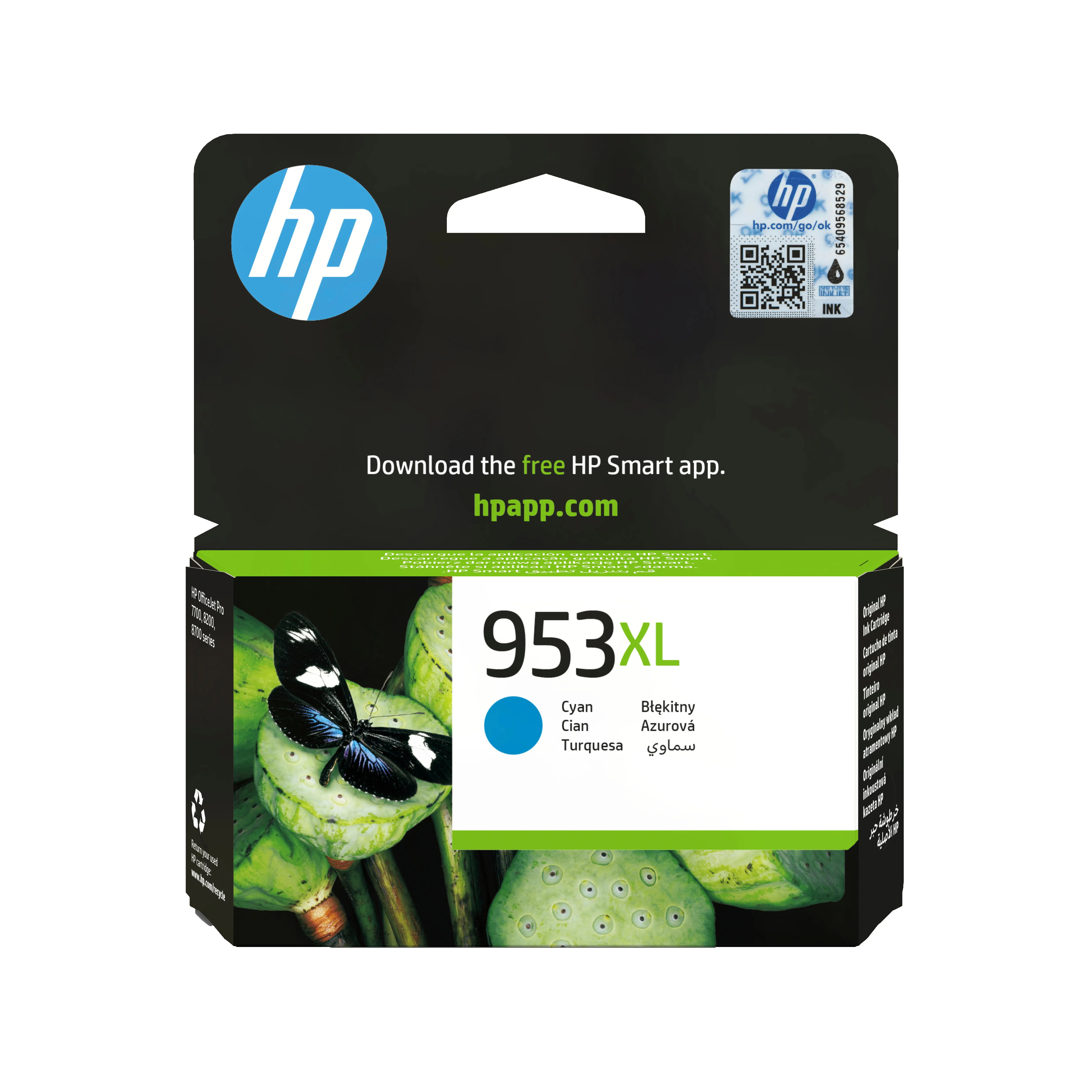 HP 953XL - 20 ml - Tuottoisa - sinivihreä - alkuperäinen - mustepatruuna malleihin Officejet Pro 7740, 8218, 8710, 8715, 8720, 8725, 8730, 8740, 8745