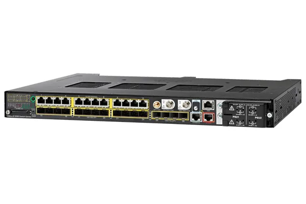 Cisco Industrial Ethernet 5000 Series - Kytkin - Hallinnoitu - 16 x Gigabit SFP + 12 x 10/100/1000 (PoE+) - r&auml;kkiin asennettava - PoE+ - TAA-yhdenmukainen - (ei