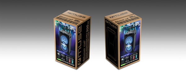 Muse M-1920 DJ Bluetooth Party Box, CD-soitin, Sis&auml;akku, 300 W