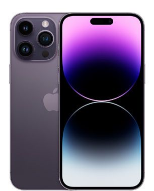 Kunnostettu iPhone 14 Pro Max 256 Gt, tummanvioletti (Erinomainen kunto)