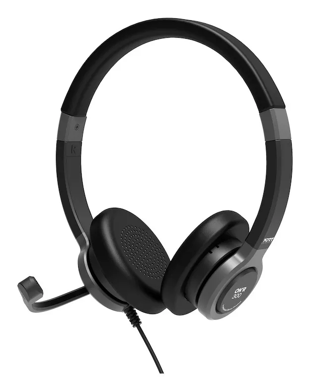 Port Connect Stereo USB Headphone PRO ON'R 300 -kuulokemikrofoni, musta