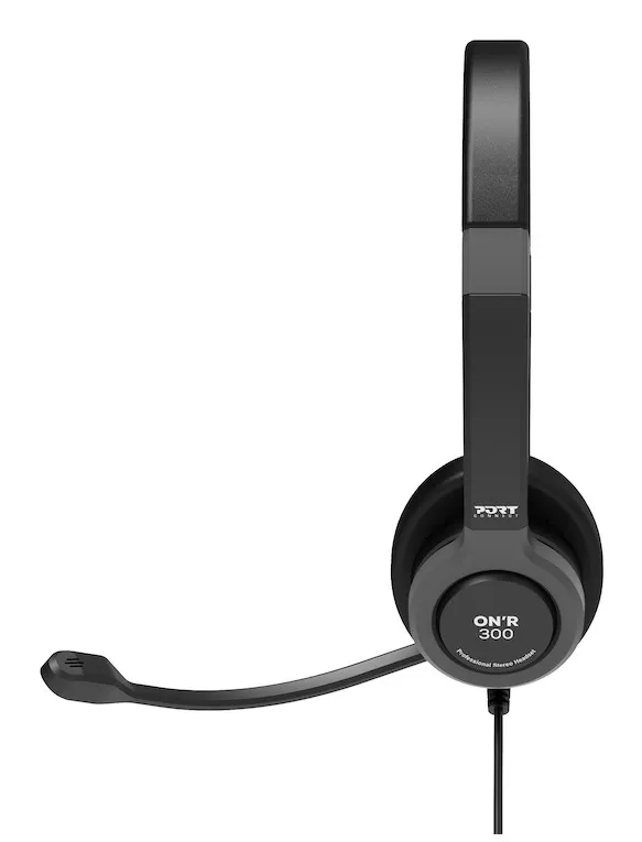 Port Connect Stereo USB Headphone PRO ON'R 300 -kuulokemikrofoni, musta