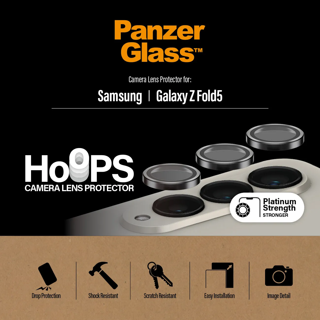 PanzerGlass Hoops, Galaxy Z Fold5 - kameralinsskydd