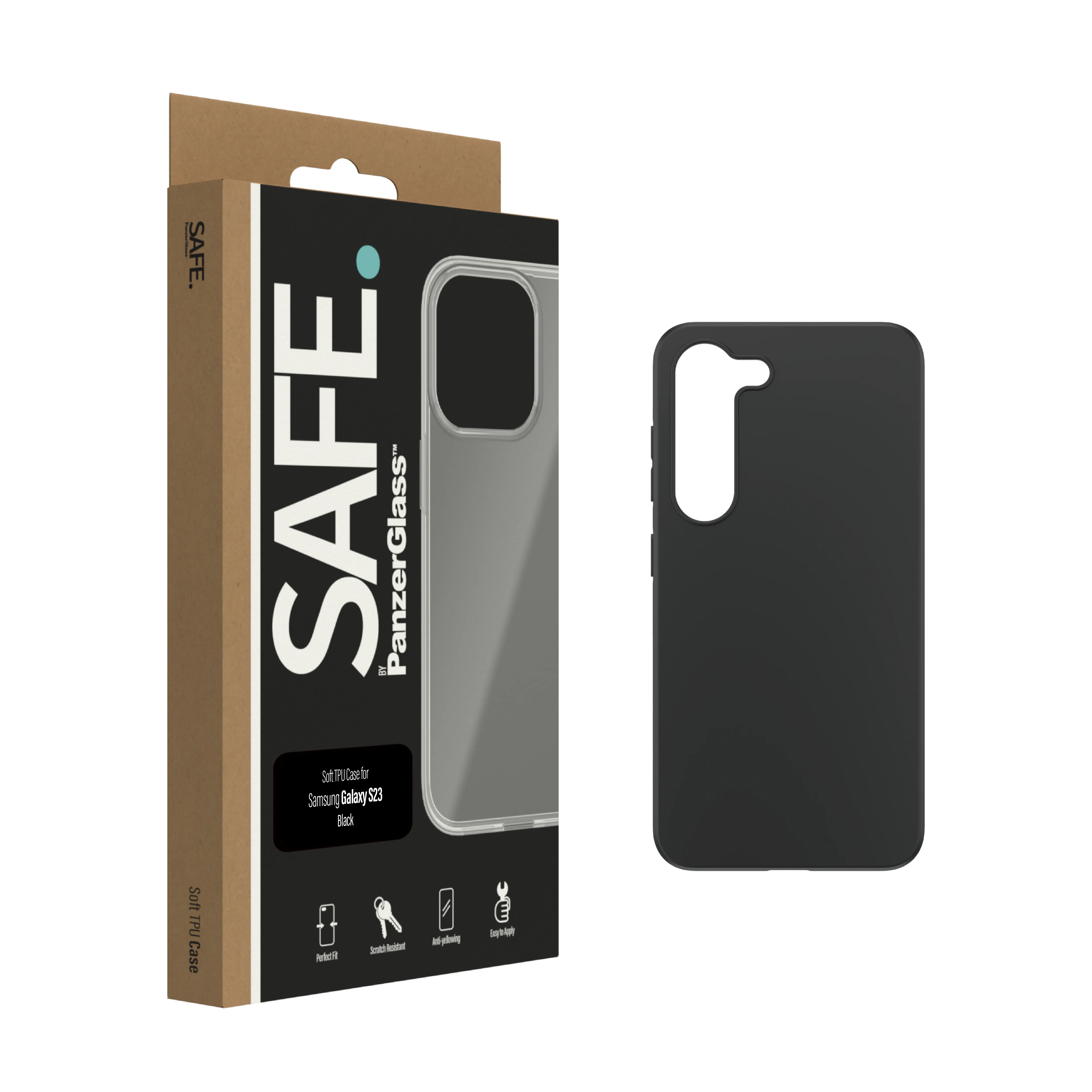 SAFE. by PanzerGlass Galaxy S23 skal, Svart