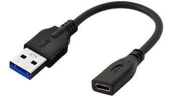 MicroConnect USB-A hane till USB-C hona USB 3.2 Gen 1 0,2 meter - USB-adapter, svart