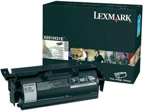 Lexmark X651H31E High Yield lasertoner, svart
