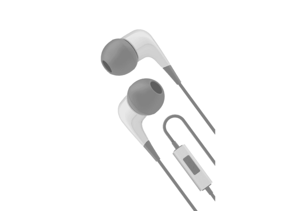 Cygnett Wired headphones w- built-in mic White-Grey