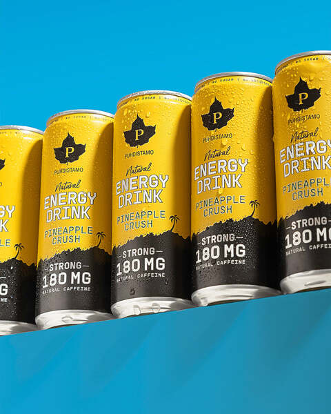Puhdistamo Natural Energy Drink Pineapple Crush Strong - 330 ml 24-pack