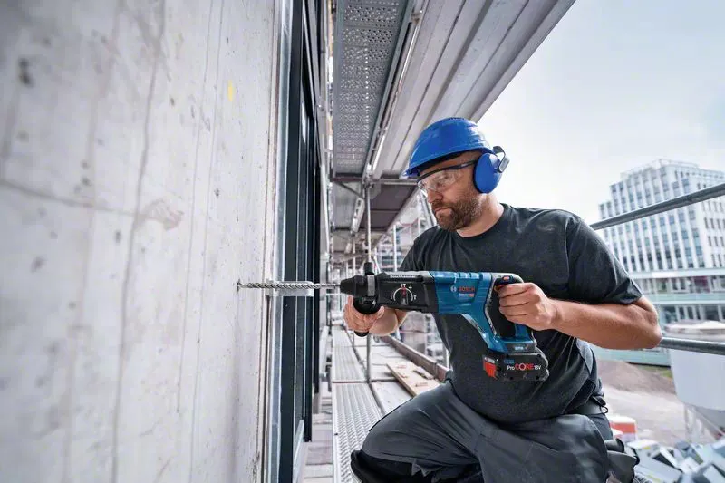 Bosch Cordless Hammer Drill GBH 18V-28 DC Professional solo, 18V (blue/black, without battery and charger, in XL-BOXX)