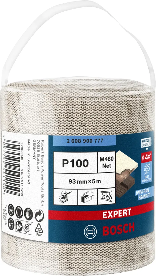 Bosch Expert M480 net sanding roll 93mm, K100, sanding sheet (5 meters)