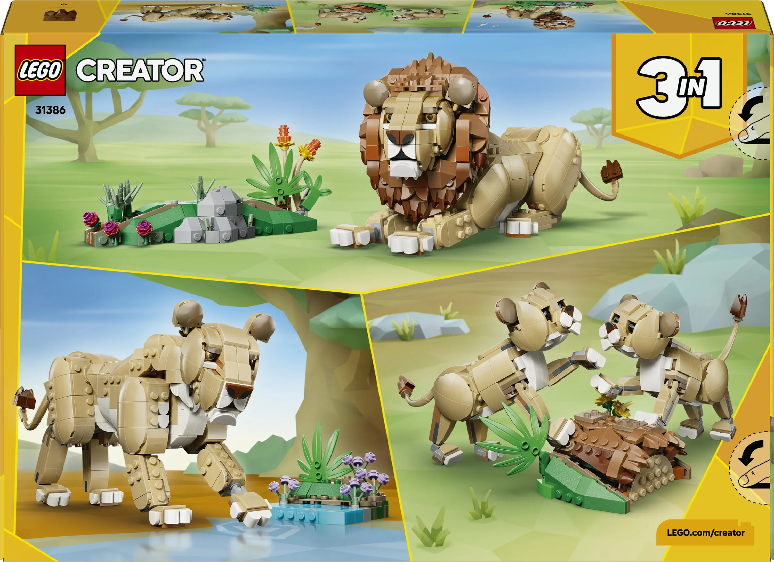 LEGO Creator 3-in-1 Wild Animals: Majestic Lion 31386
