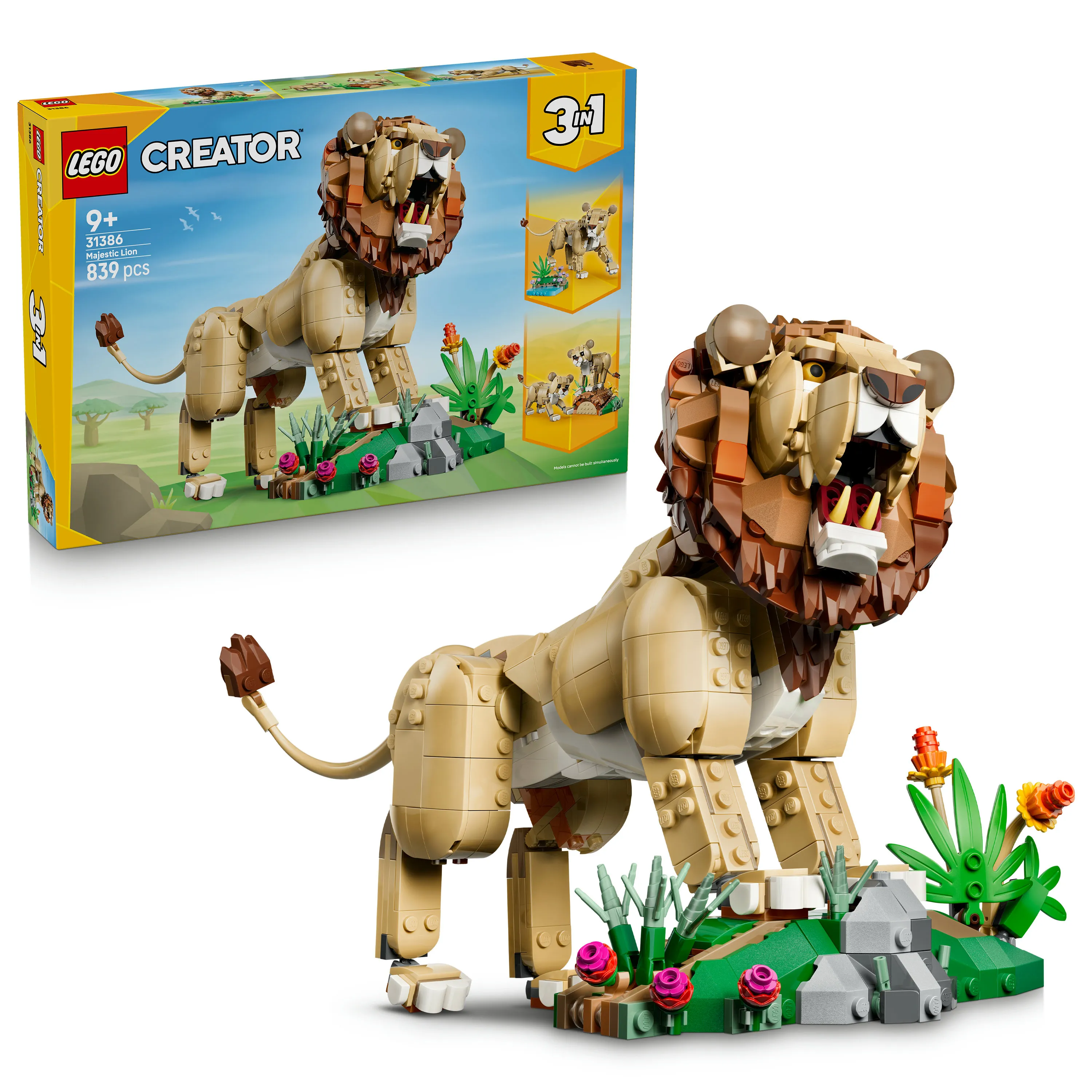 LEGO Creator 3-in-1 Wild Animals: Majestic Lion 31386