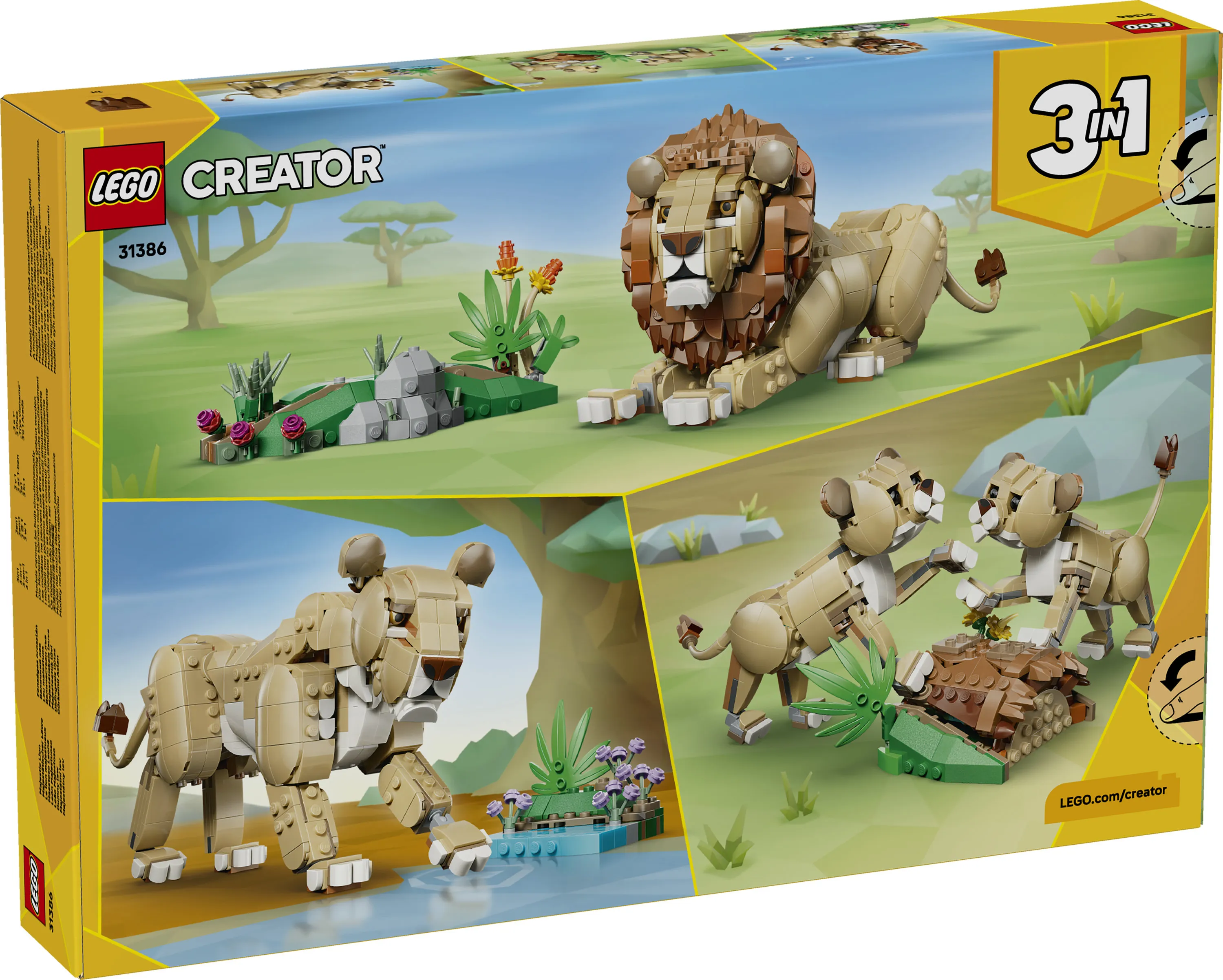 LEGO Creator 3-in-1 Wild Animals: Majestic Lion 31386