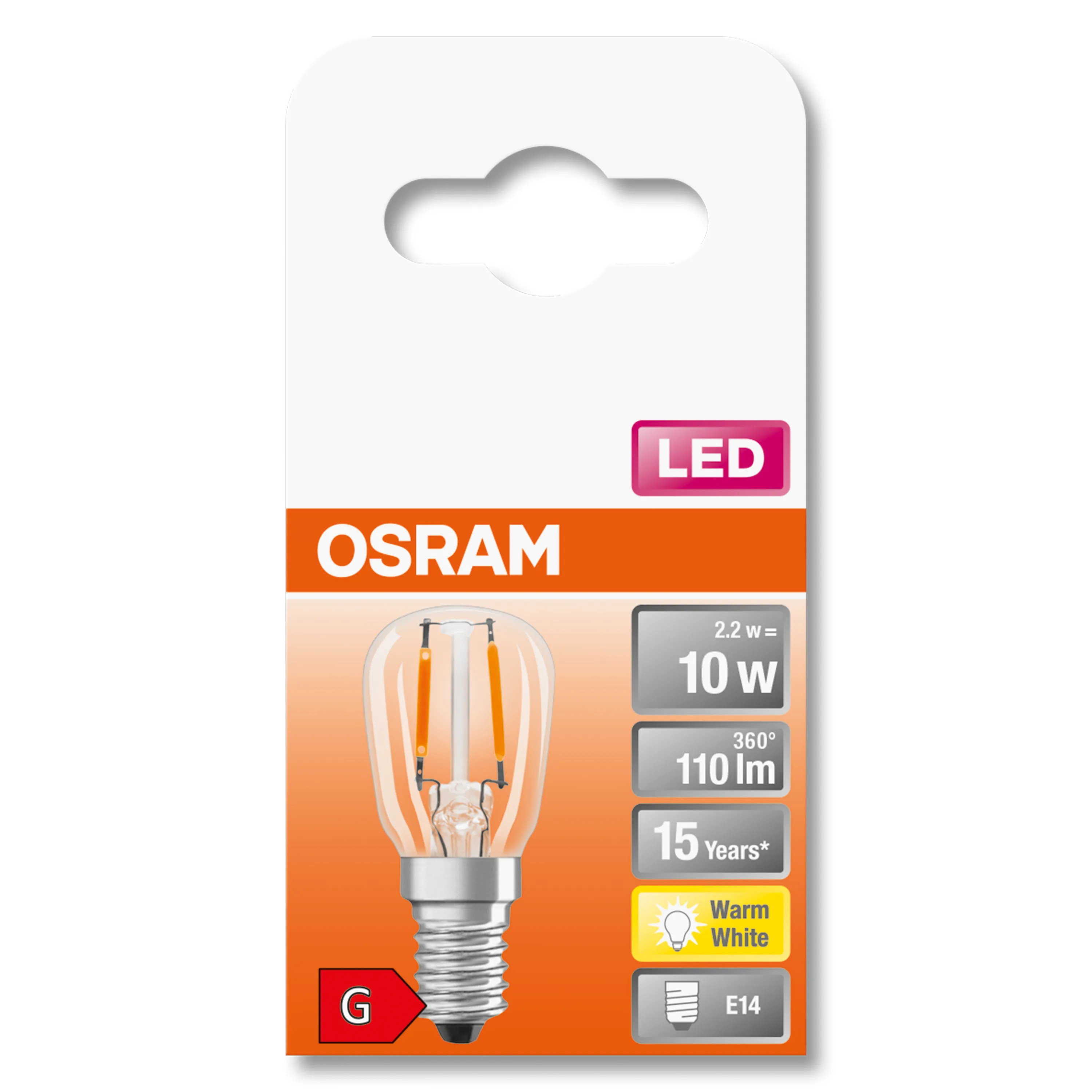OSRAM LED Special T26 Filament 2.2 W 110 lm E14 Clear 2700 K