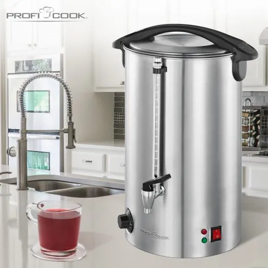 PROFICOOK 501111 Kuumavesiautomaatti 16 L 1500 W Ruostumaton ter&auml;s/musta
