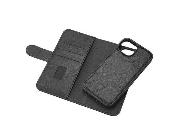 GEAR Wallet MagSeries, iPhone 15 - 2-in-1 Wallet Case, Black