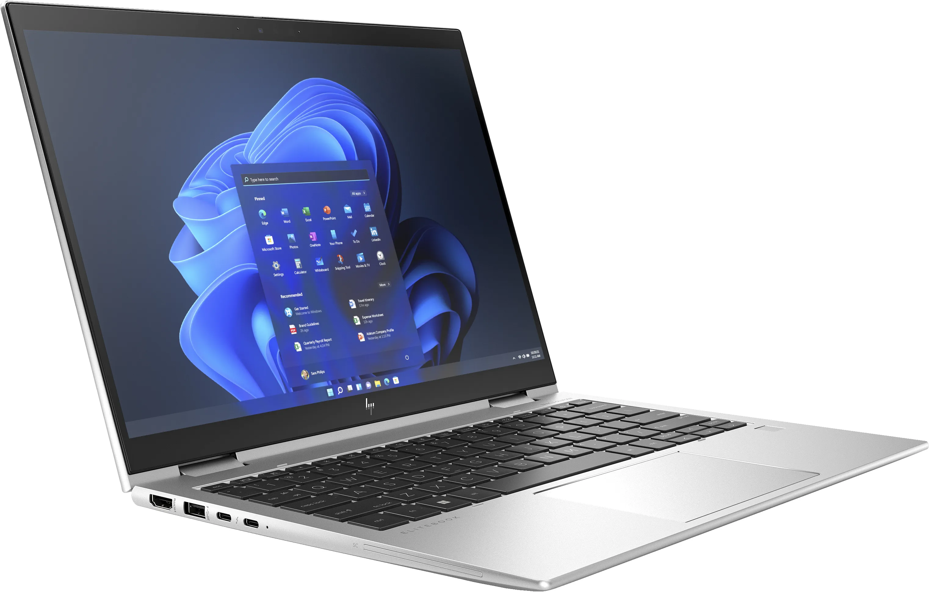 HP EliteBook x360 830 G9 13.3" i5-1235U, 16 GB, 256 GB, Win 11 Pro - b&auml;rbar dator, silver