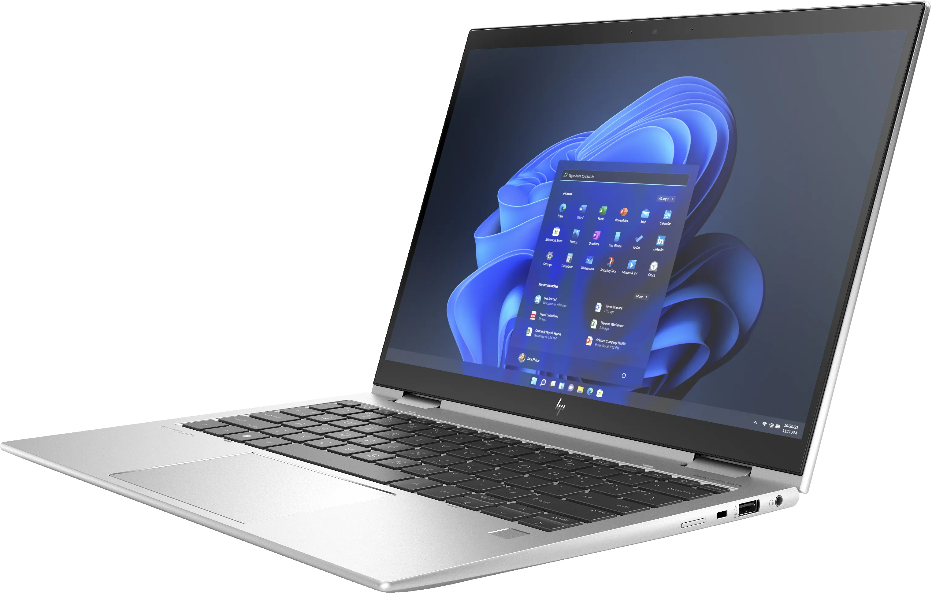 HP EliteBook x360 830 G9 13.3" i5-1235U, 16 GB, 256 GB, Win 11 Pro - b&auml;rbar dator, silver