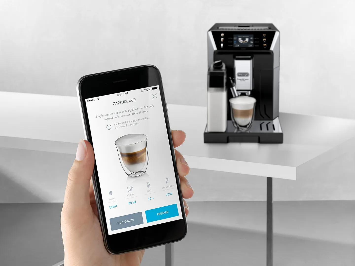 PrimaDonna Class ECAM 550.65 - combi coffee maker, Black, Silver