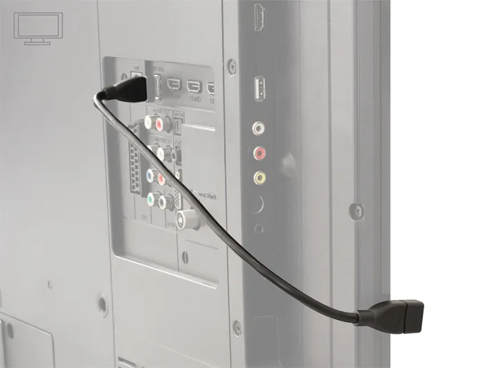 De-Lock USB-A - förlängningskabel, 0,35 m, Svart