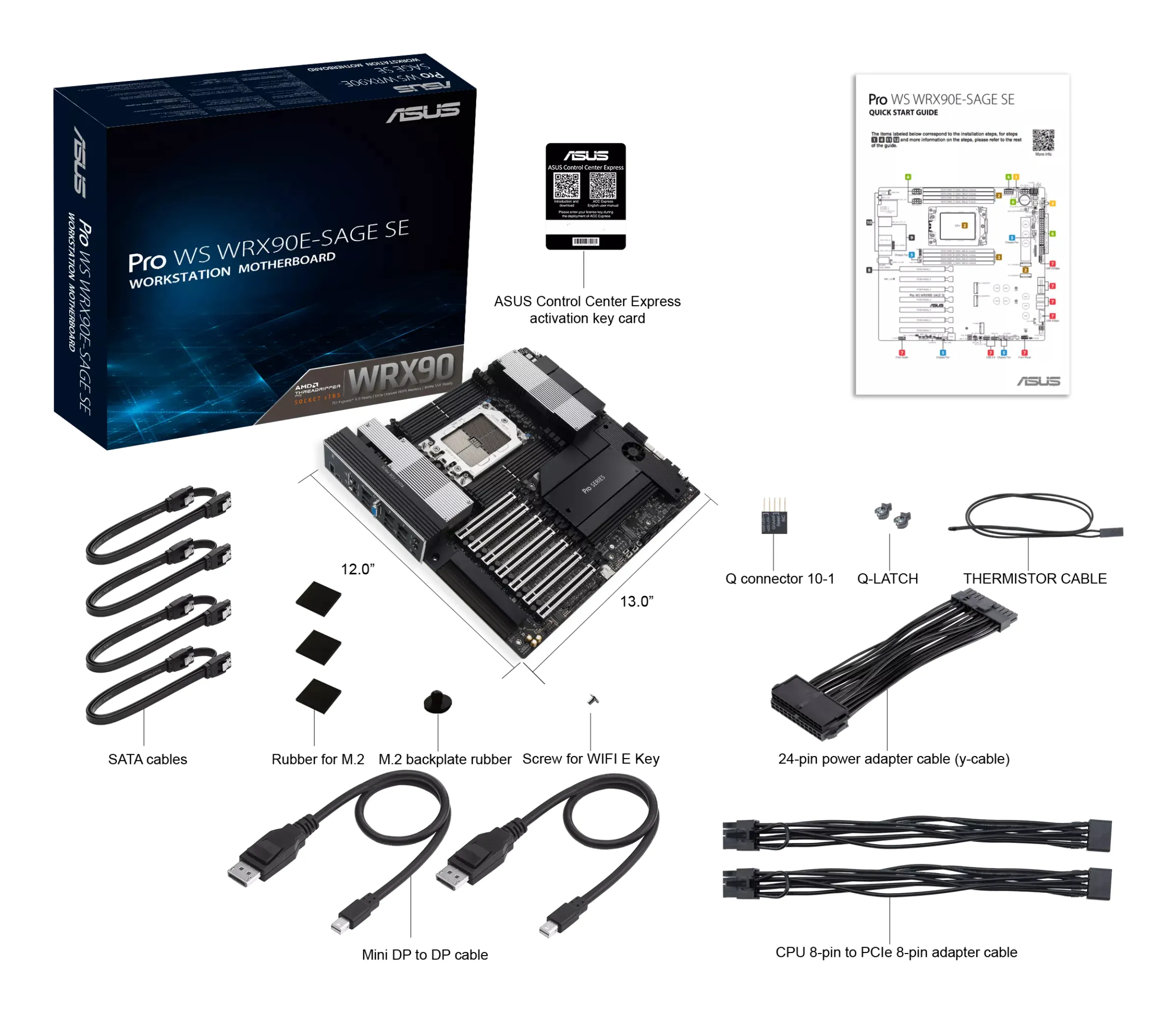 Asus Pro WS WRX90E-SAGE SE DDR5 sTR5 EEB moderkort