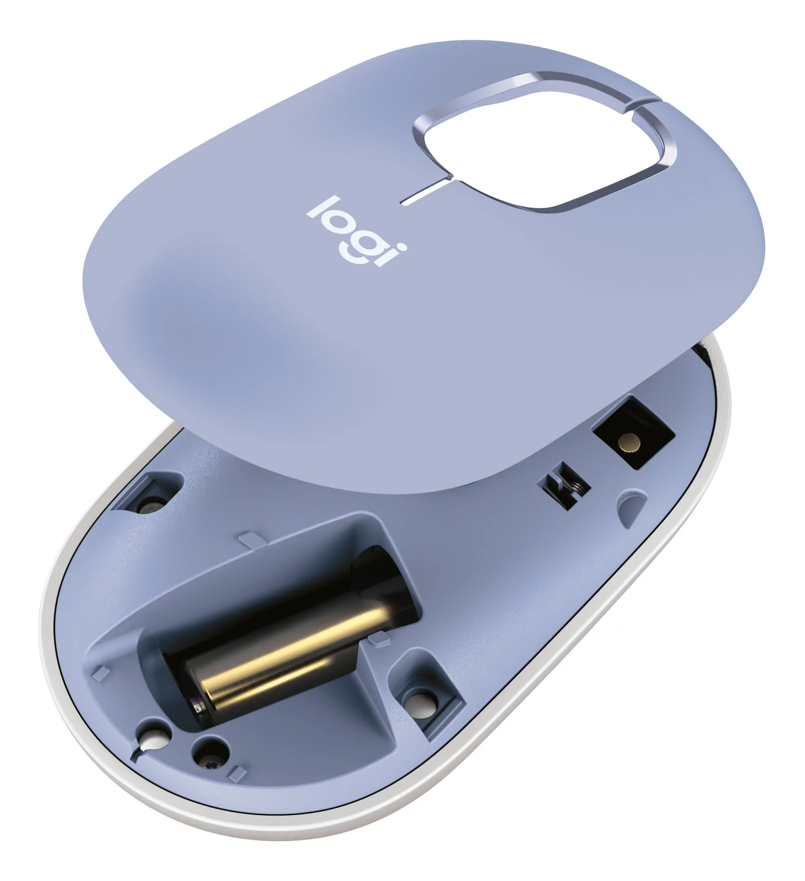 Logitech POP Mouse with Emoji tr&aring;dl&ouml;s mus, lila