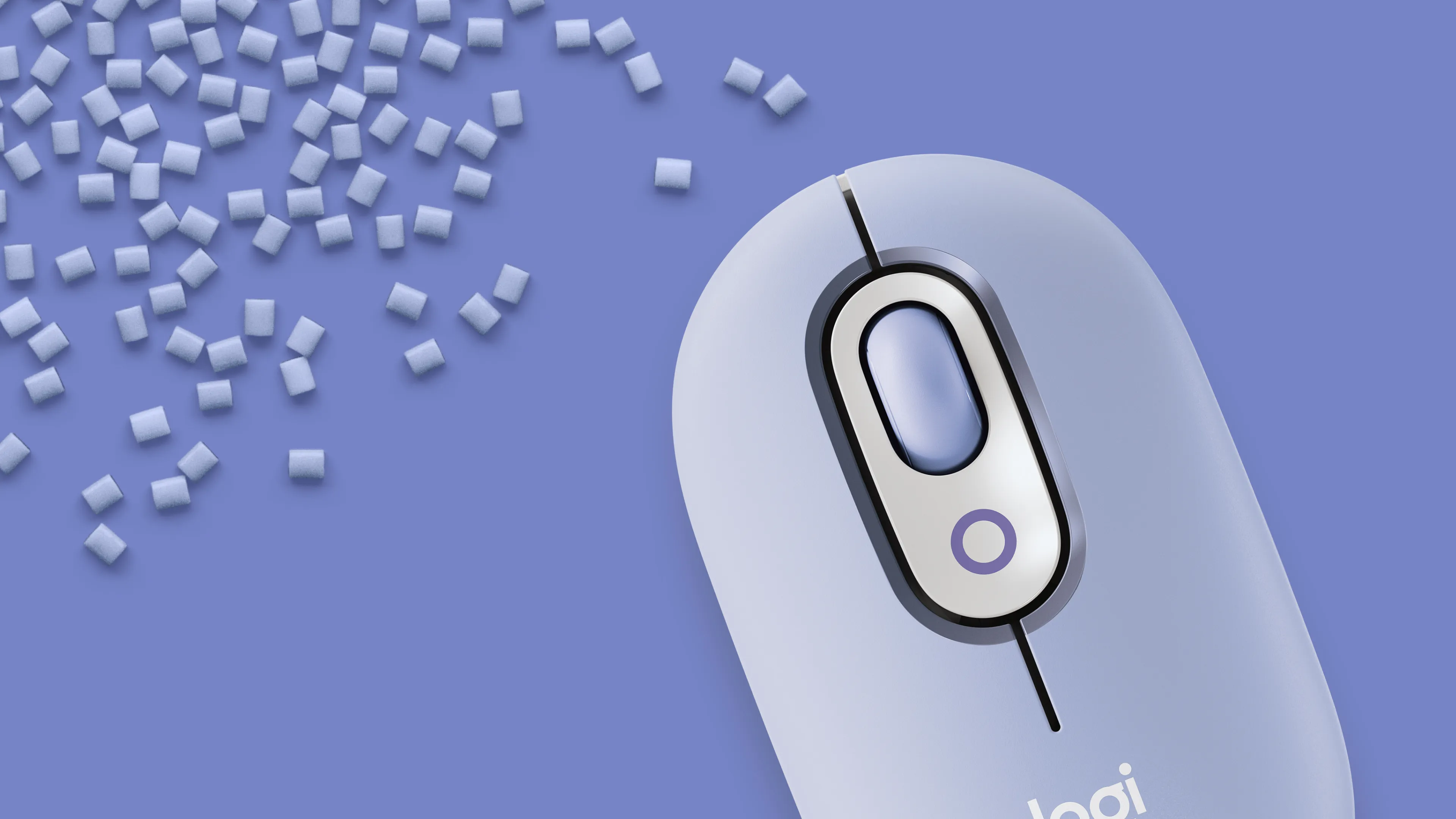 Logitech POP Mouse with Emoji tr&aring;dl&ouml;s mus, lila