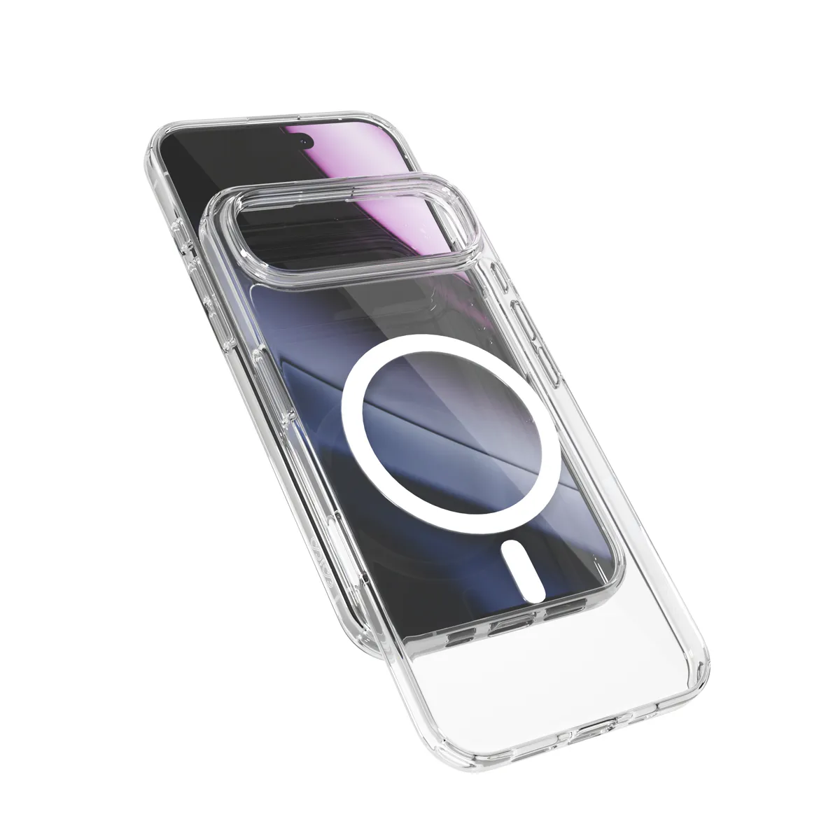 Epico Hero Mag+ Case iPhoneAir Qi2  &  MagSafe Compatible, Transparent