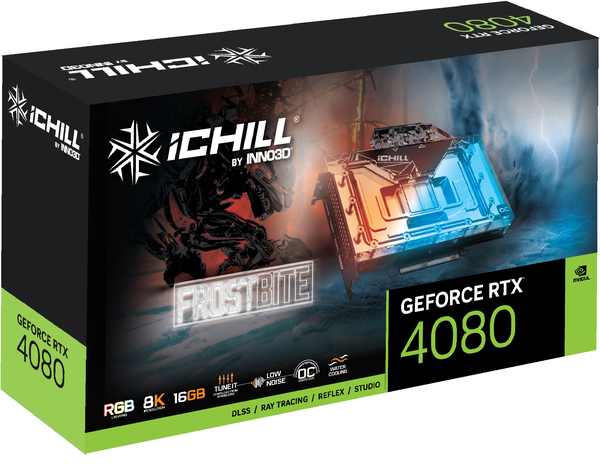 Inno3D GeForce RTX 4080 iChill Frostbite 3Fan 16GB - graphics card