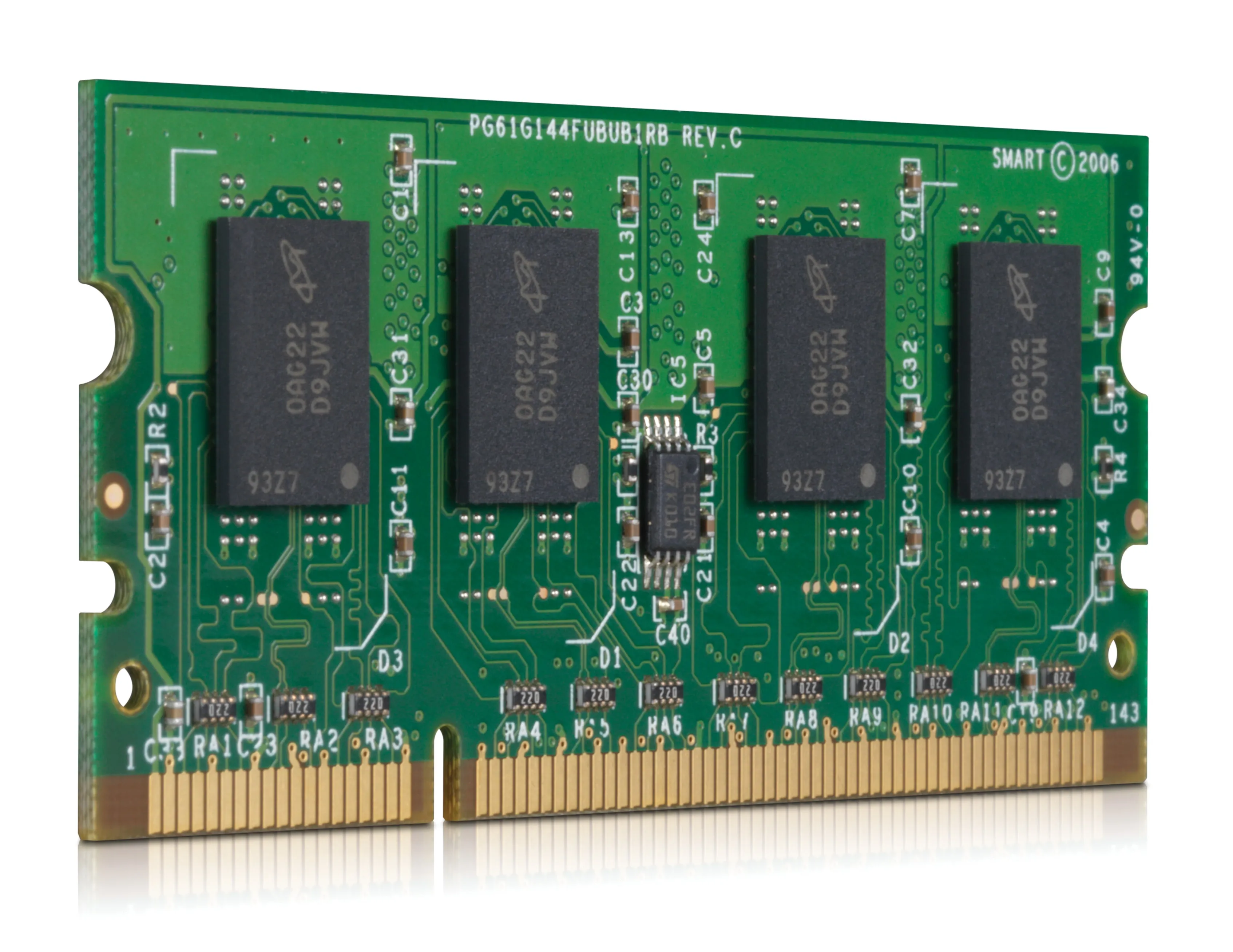 HP - DDR2 - 512 MB - SO-DIMM 144-pin - 400 MHz / PC2-3200 - puskuroimaton - non-ECC malleihin LaserJet P4014, P4015, P4515, LaserJet Enterprise 600 M601, 600 M6