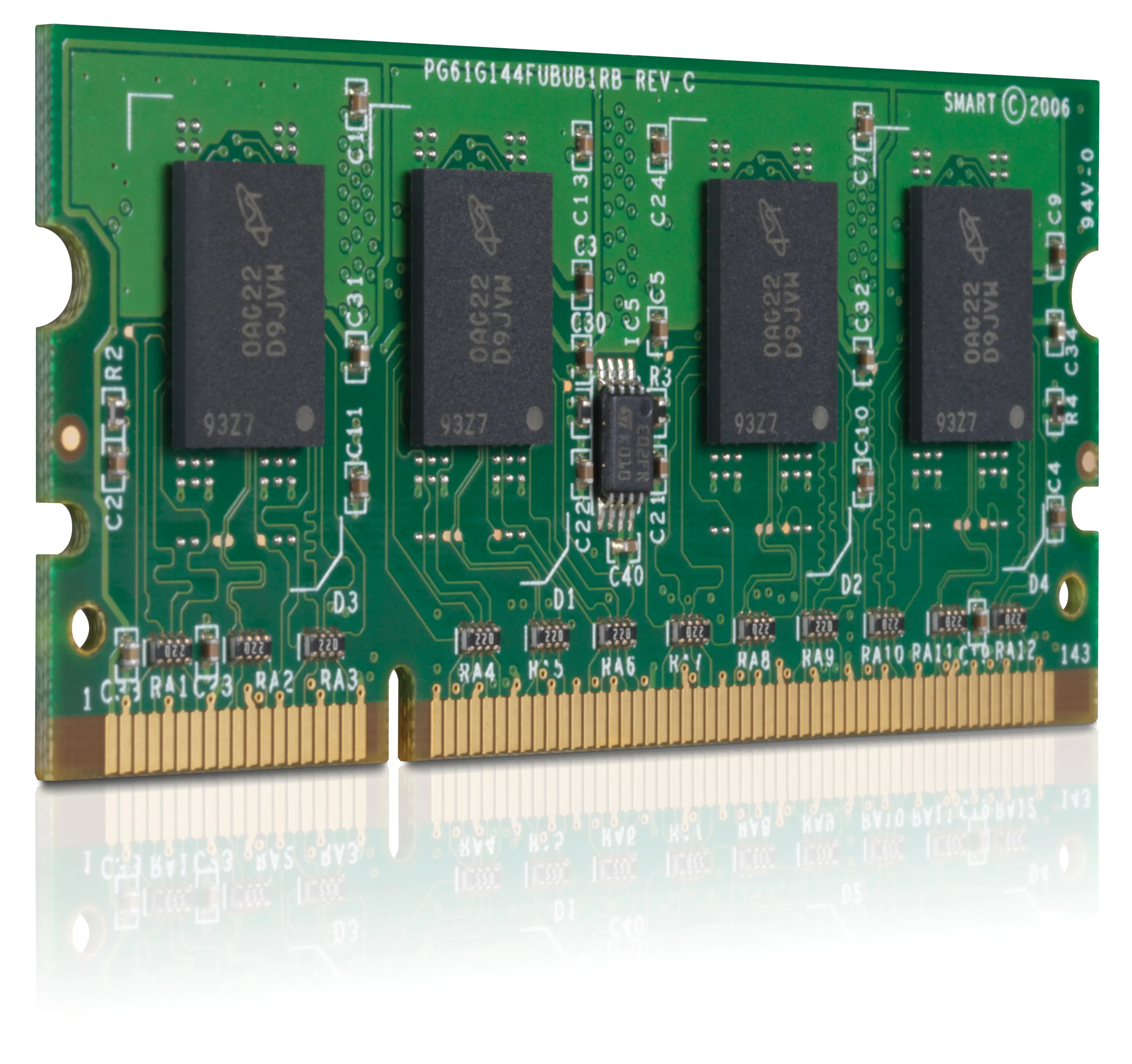 HP - DDR2 - 512 MB - SO-DIMM 144-pin - 400 MHz / PC2-3200 - puskuroimaton - non-ECC malleihin LaserJet P4014, P4015, P4515, LaserJet Enterprise 600 M601, 600 M6