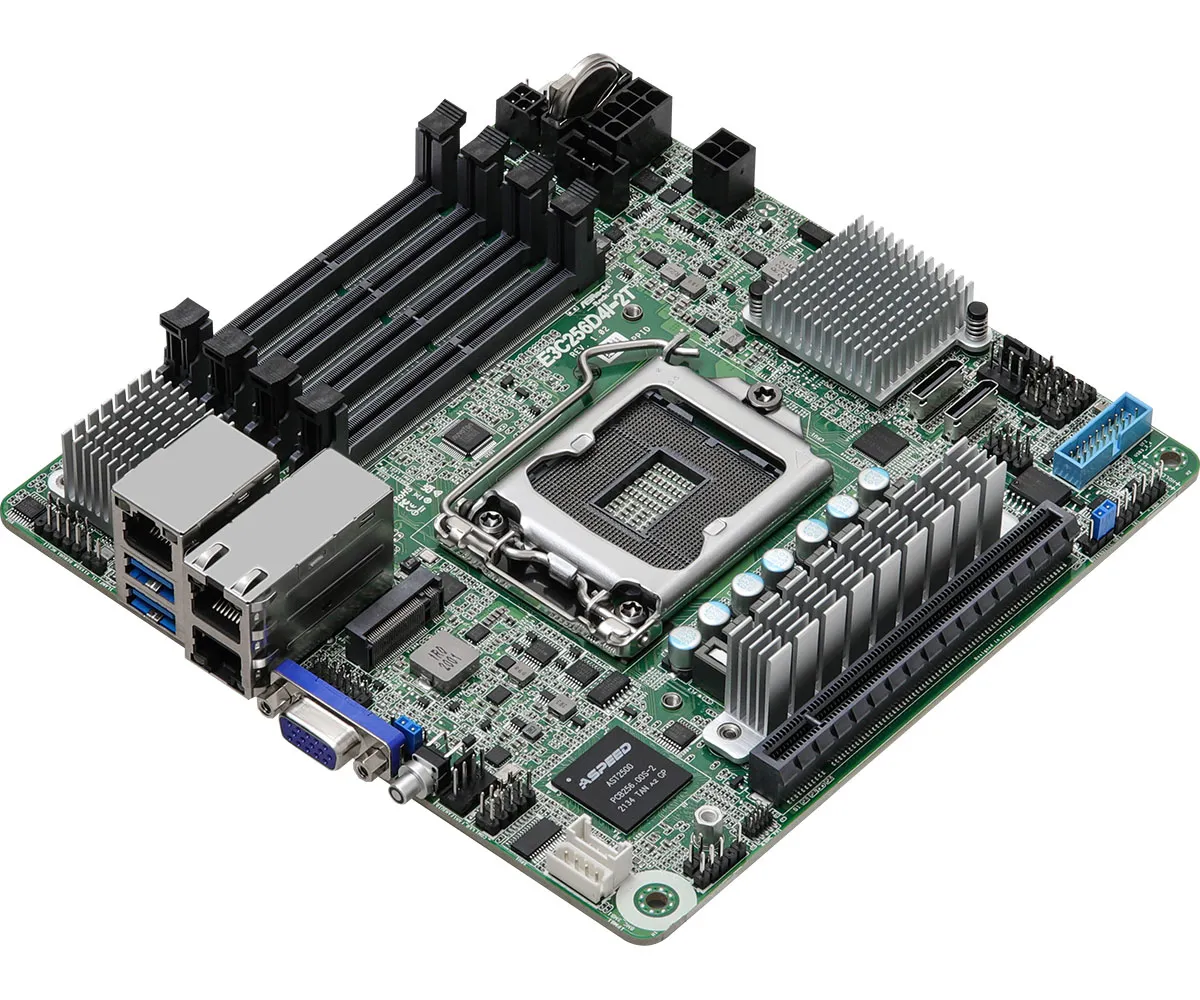 ASRock Rack E3C256D4I-2T LGA1200 Mini-ITX Motherboard