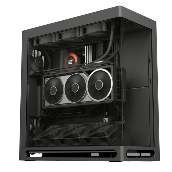HAVN HS 360 VGPU Midi-Tower Case with window, Black